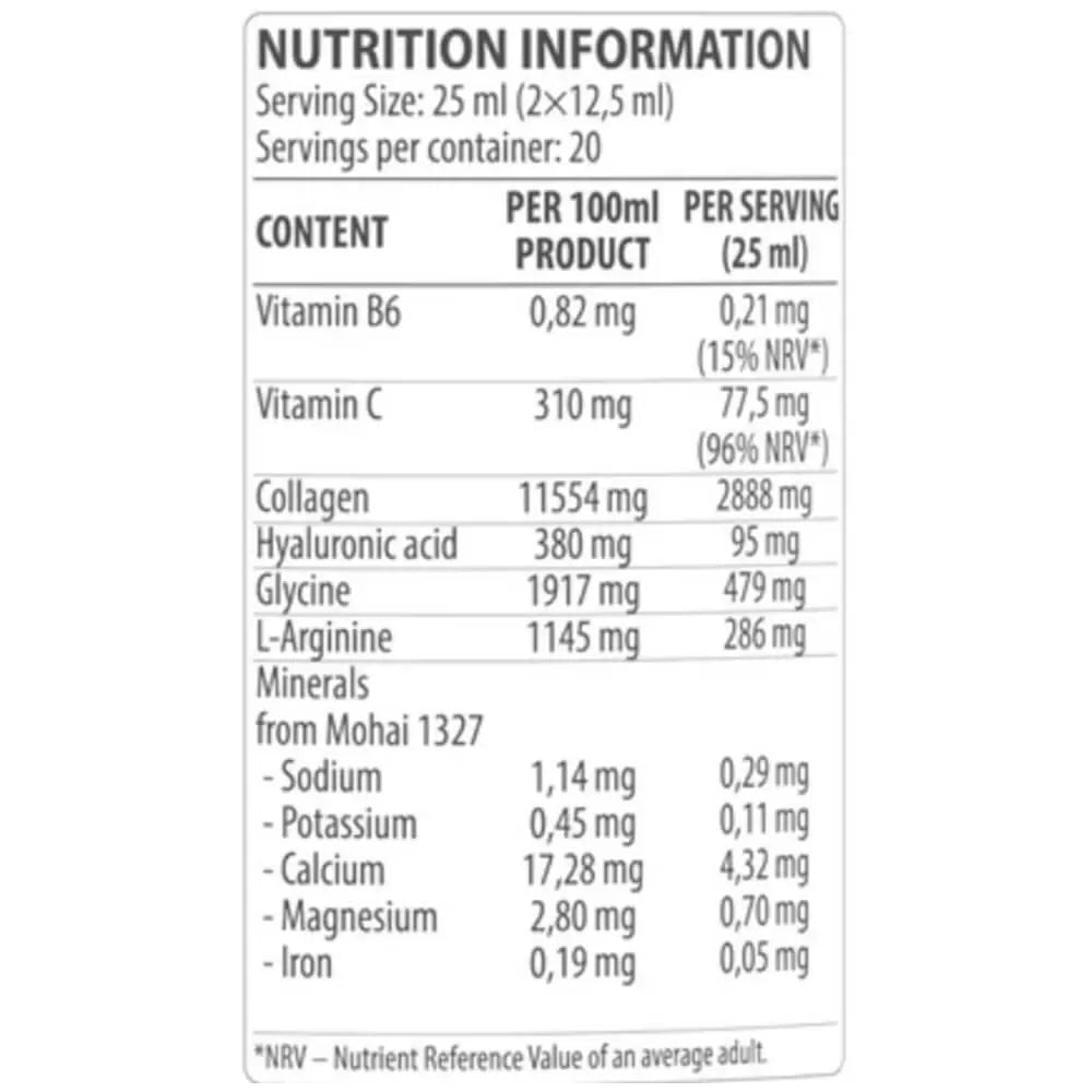 Dorian Yates Nutrition Collagen + Vitamin C + Hyaluronic Acid Liquid (500 ml)