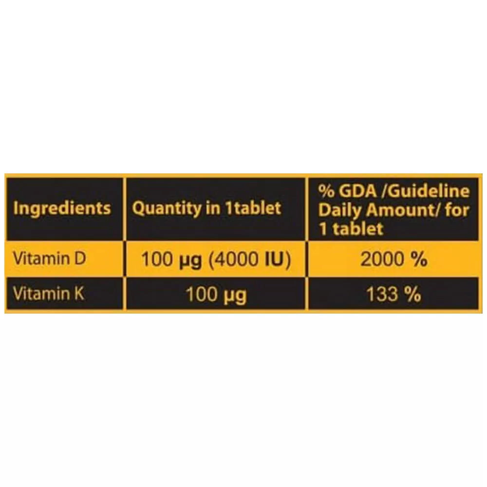 Hiro.Lab Vitamin D3 4000IU + K2 MK7 (160 Tabs)