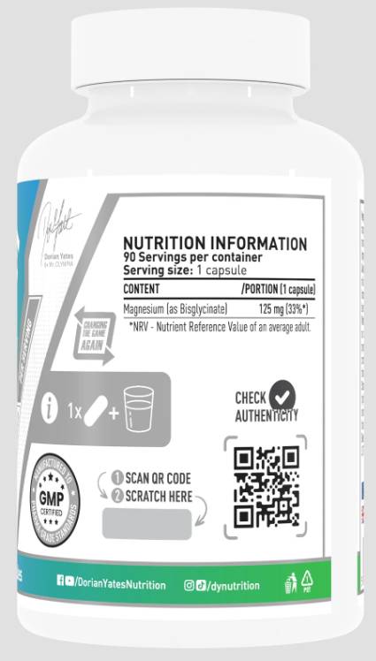 Dorian Yates Magnesium Bisglycinate (90 Caps)