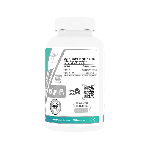 Dorian Yates Nutrition Vitamin D3+K2 (30 Caps)